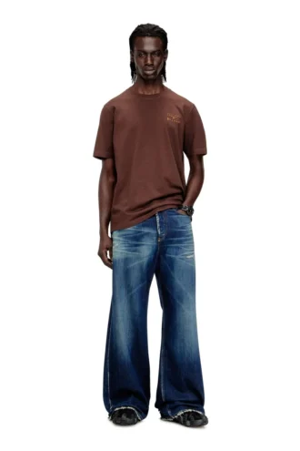 t-adjust-v5 Tricou din bumbac cu croi normal și imprimeu în relief