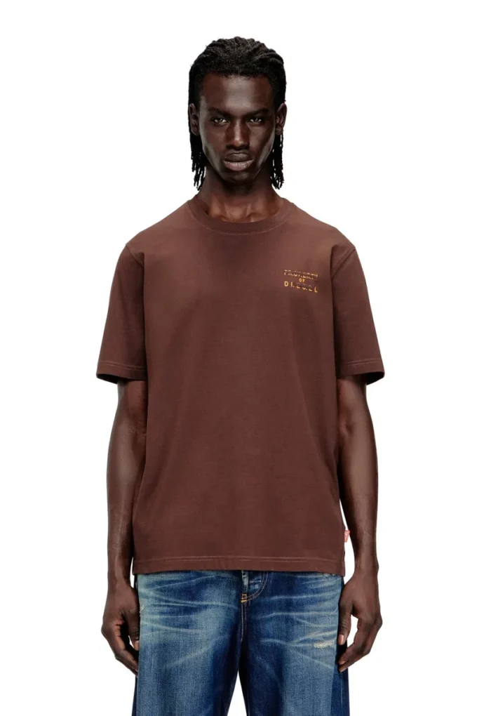 t-adjust-v5 Tricou din bumbac cu croi normal și imprimeu în relief