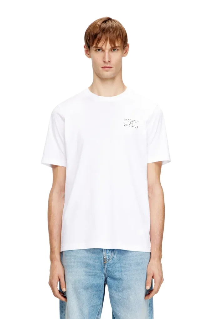t-adjust-v5 Tricou din bumbac cu croi normal și imprimeu în relief