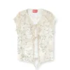 t-afrymy Top cu imprimeu camuflaj mixt
