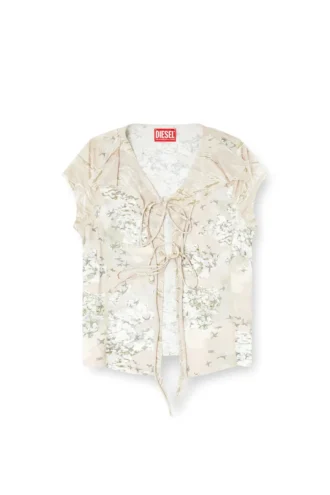 t-afrymy Top cu imprimeu camuflaj mixt