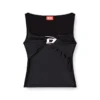 t-amai Top din jersey de nailon cu volane