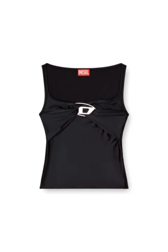 t-amai Top din jersey de nailon cu volane