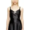 t-amai Top din jersey de nailon cu volane