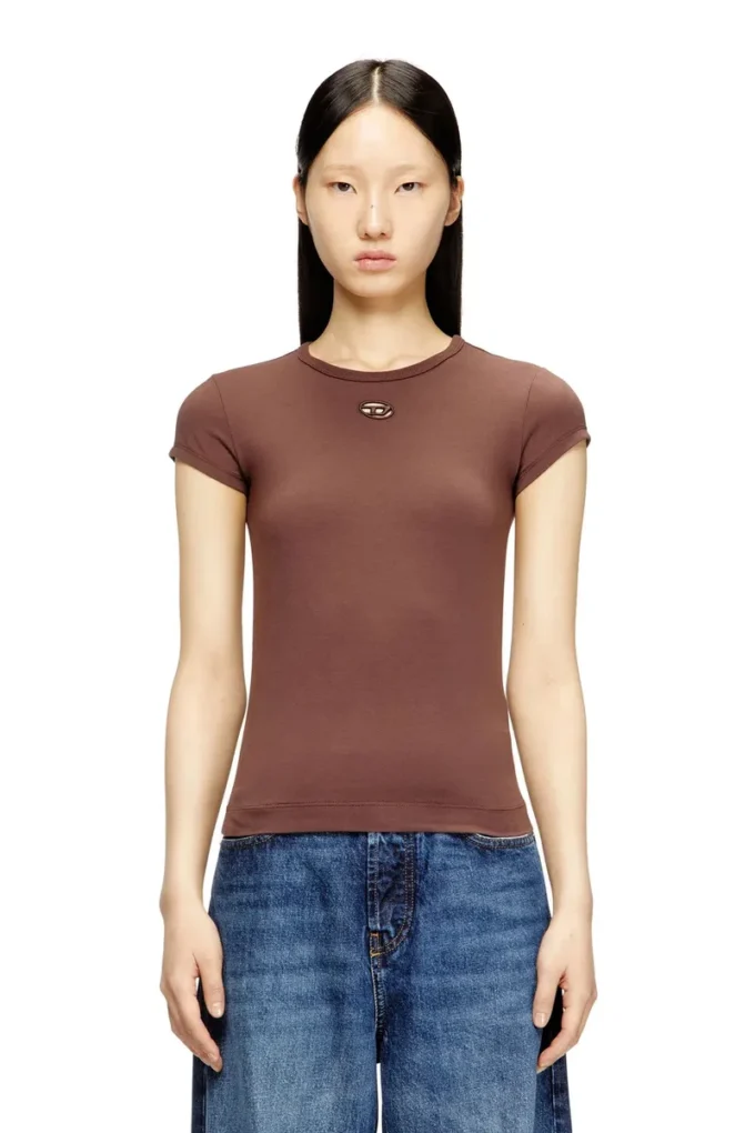 t-angie-od Tricou cu logo brodat decupat