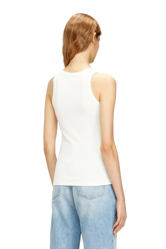t-anki-od Maiou slim cu nervuri și logo Oval D metalic