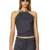 t-bety Top camisou din amestec de lână și tricot dublu