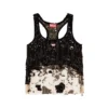 t-bils-dev Top din tul cu jersey distrus