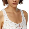 t-bils-dev Top din tul cu jersey distrus