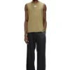 t-bisco-iod Top din bumbac fără mâneci, cu Oval D metalic