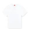 t-boxt-dco Tricou lejer din bumbac cu broderie ovală D t-boxt-dco Tricou lejer din bumbac cu broderie ovală D