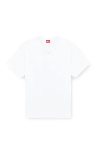 t-boxt-dco Tricou lejer din bumbac cu broderie ovală D