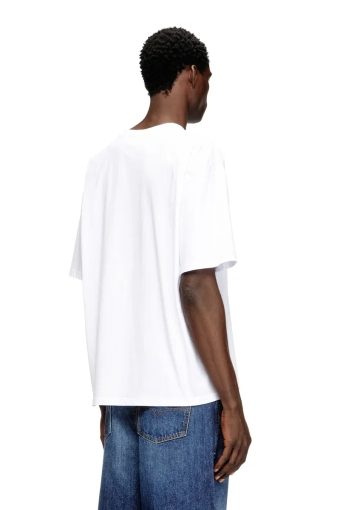 t-boxt-dco Tricou lejer din bumbac cu broderie ovală D t-boxt-dco Tricou lejer din bumbac cu broderie ovală D