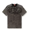 t-boxt-den Tricou lejer din bumbac cu aplicație ovală D t-boxt-den Tricou lejer din bumbac cu aplicație ovală D