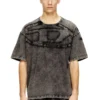 t-boxt-den Tricou lejer din bumbac cu aplicație ovală D t-boxt-den Tricou lejer din bumbac cu aplicație ovală D
