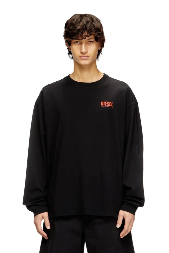 t-boxt-ls-bisk Tricou relaxat cu mâneci lungi și logo-uri Diesel t-boxt-ls-bisk Tricou relaxat cu mâneci lungi și logo-uri Diesel