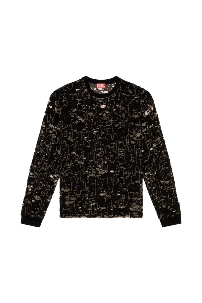 t-boxt-ls-devor Tricou din tul cu jersey distrus t-boxt-ls-devor Tricou din tul cu jersey distrus