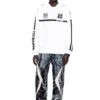 t-boxt-ls-hood-rib Tricou cu glugă și imprimeu contrastant t-boxt-ls-hood-rib Tricou cu glugă și imprimeu contrastant