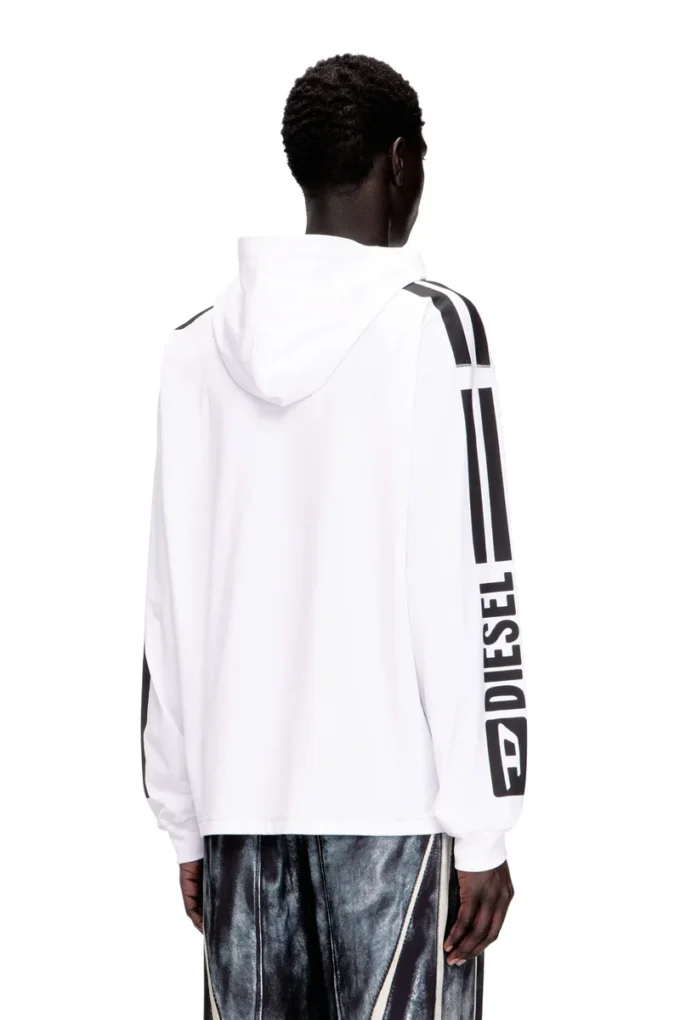 t-boxt-ls-hood-rib Tricou cu glugă și imprimeu contrastant t-boxt-ls-hood-rib Tricou cu glugă și imprimeu contrastant