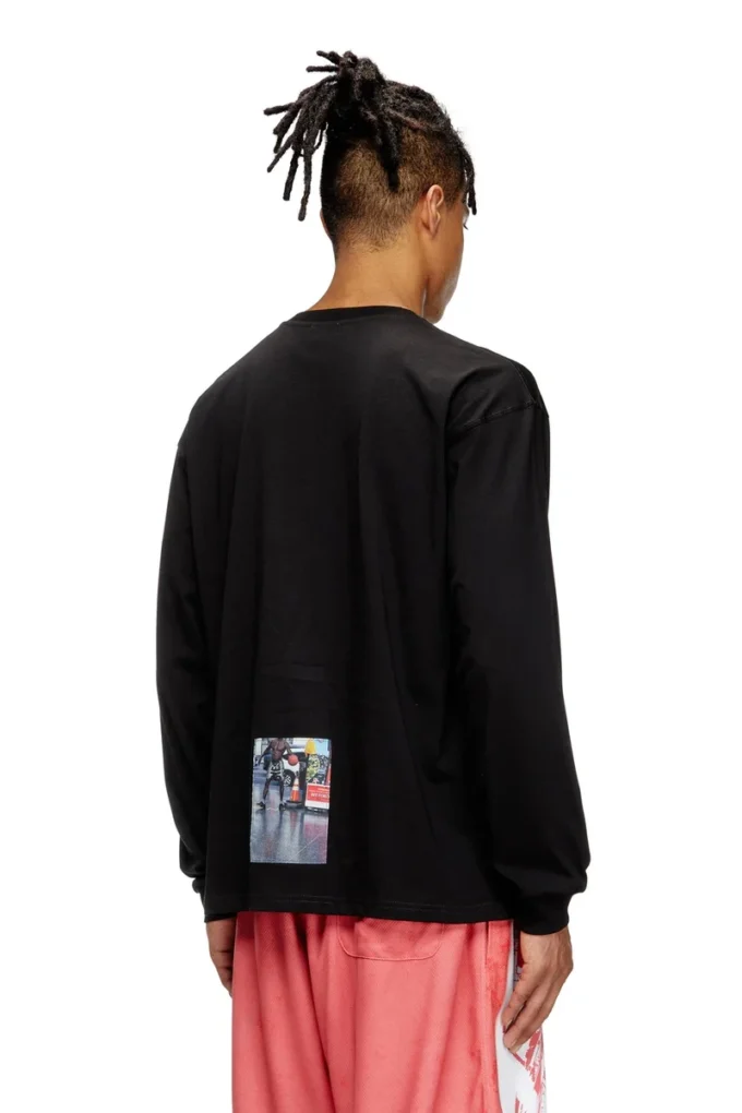 t-boxt-ls-t5 Tricou cu mâneci lungi și patch-uri foto cu logo t-boxt-ls-t5 Tricou cu mâneci lungi și patch-uri foto cu logo