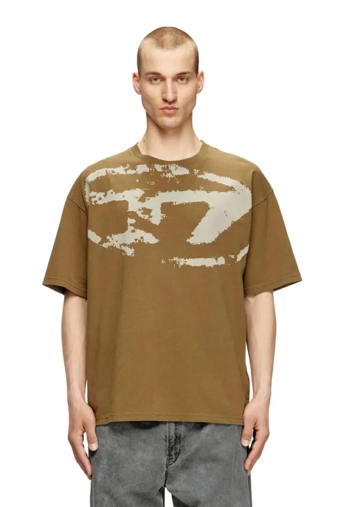t-boxt-n14 Tricou cu logo floculat în stil vintage t-boxt-n14 Tricou cu logo floculat în stil vintage
