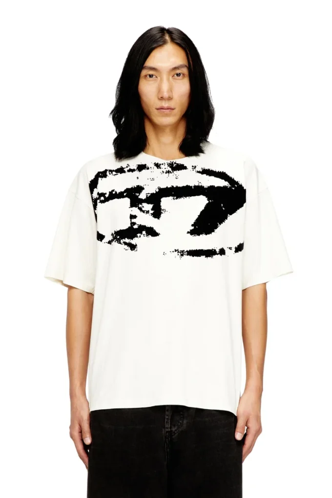 t-boxt-n14 Tricou cu logo floculat în stil vintage t-boxt-n14 Tricou cu logo floculat în stil vintage
