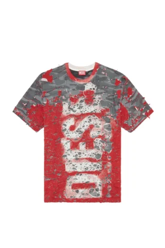 t-boxt-peel Tricou cu logo din jersey distrus t-boxt-peel Tricou cu logo din jersey distrus
