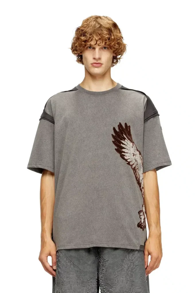 t-boxt-peeloff Tricou Peel-off cu imprimeu vultur t-boxt-peeloff Tricou Peel-off cu imprimeu vultur