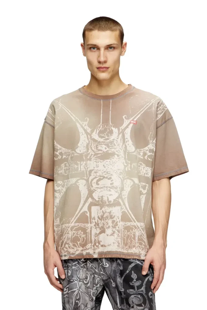 t-boxt-t13 Tricou cu imprimeu medieval în tonuri t-boxt-t13 Tricou cu imprimeu medieval în tonuri