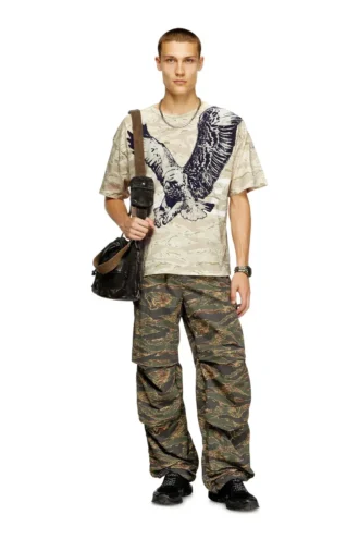 t-boxt-t14 Tricou camuflaj cu imprimeu vultur