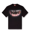 t-boxt-t21 Tricou din bumbac cu imprimeu cu gură de rechin t-boxt-t21 Tricou din bumbac cu imprimeu cu gură de rechin