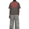 t-boxt-t5 Tricou din bumbac cu imprimeu oval D