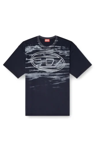t-boxt-t5 Tricou din bumbac cu imprimeu oval D