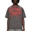 t-boxt-t5 Tricou din bumbac cu imprimeu oval D