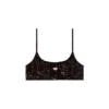 t-bra-dev Top sutien din tul cu jersey distrus