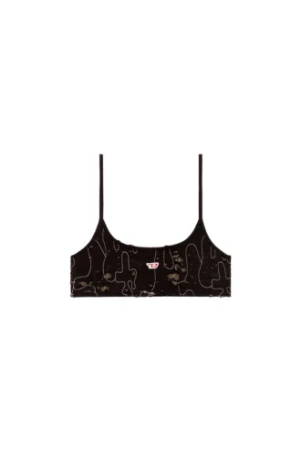 t-bra-dev Top sutien din tul cu jersey distrus