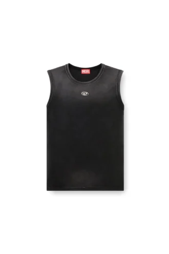 t-brico-new Tricou fără mâneci decolorat cu decupaj oval D