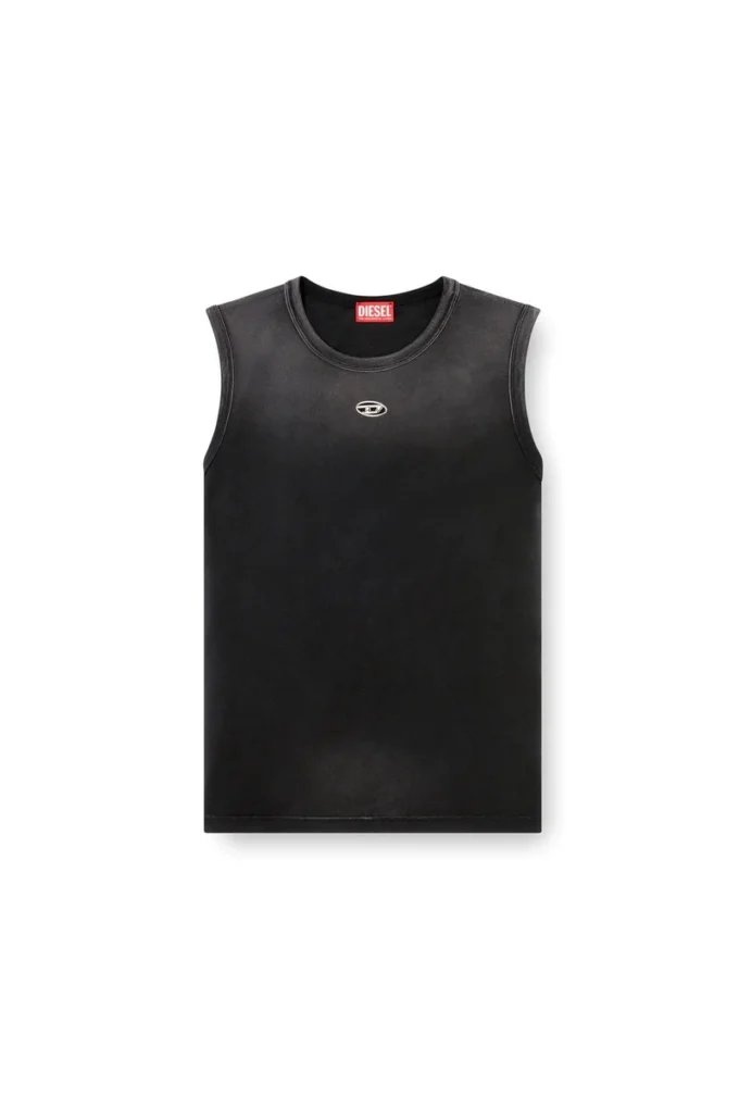 t-brico-new Tricou fără mâneci decolorat cu decupaj oval D