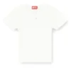 t-ele-long-od Tricou slim cu nervuri și broderie metalică Oval D t-ele-long-od Tricou slim cu nervuri și broderie metalică Oval D