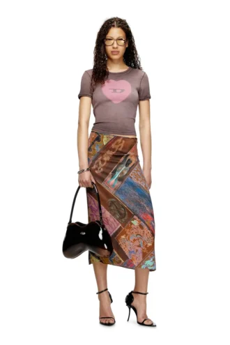t-ele Tricou cu nervuri și inimă pictată în acuarelă D