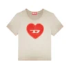 t-ele Tricou cu nervuri și inimă pictată în acuarelă D