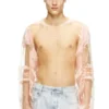 t-hassan-ls-a Tricou din nailon cu mâneci lungi și imprimeu cu versuri