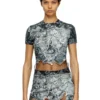 t-inlay Tricou din nailon cu imprimeu heraldic