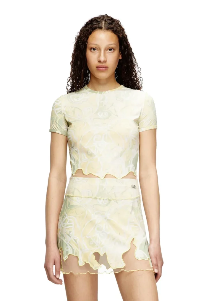t-inlay Tricou din nailon cu imprimeu heraldic