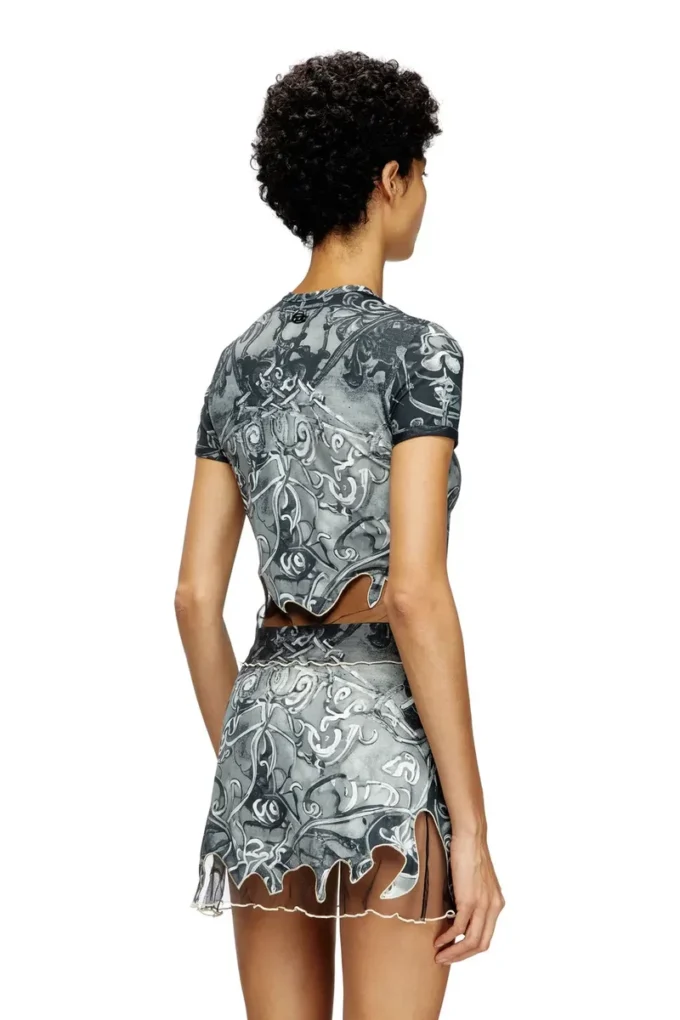 t-inlay Tricou din nailon cu imprimeu heraldic