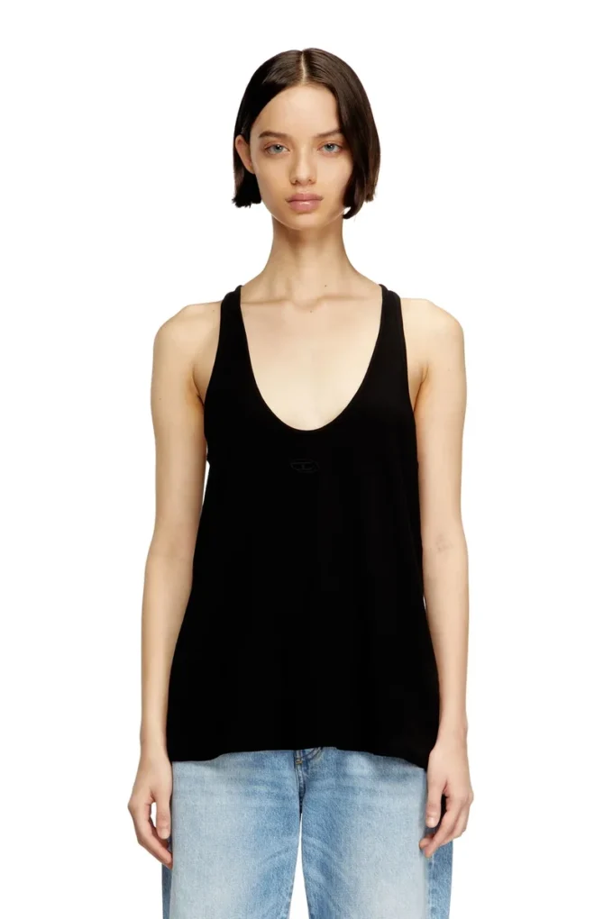 t-ipsya-lkds Tricou cu nervuri și decupaj oval