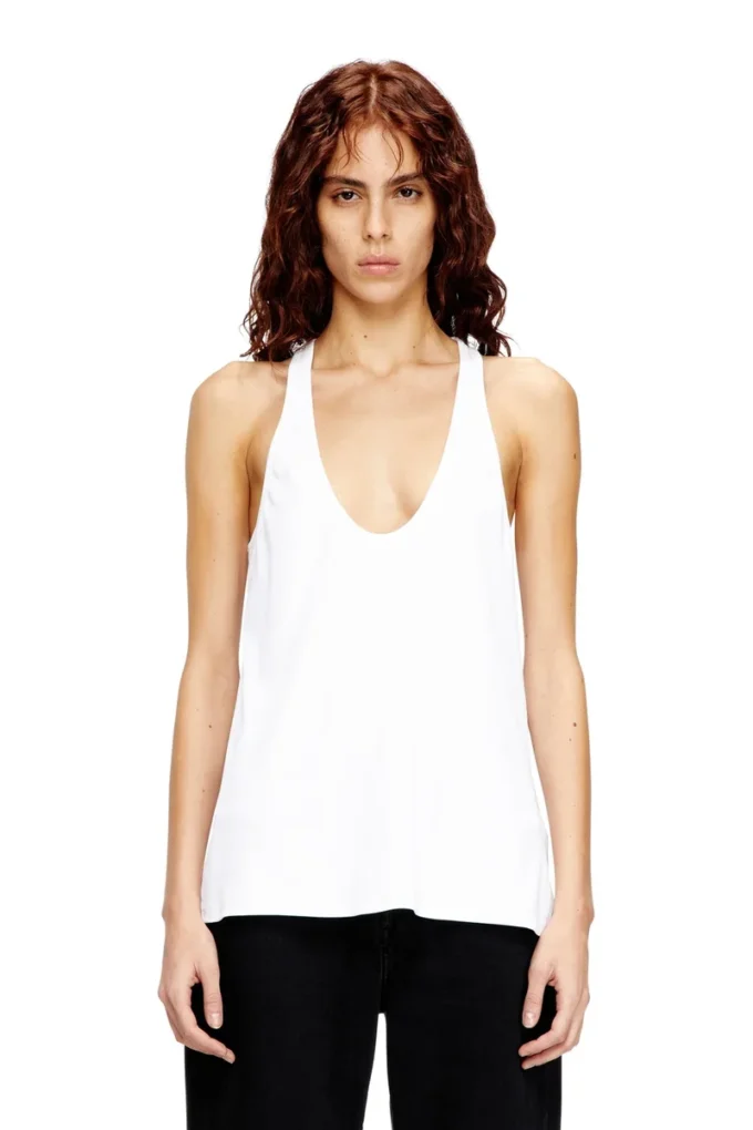 t-ipsya-lkds Tricou cu nervuri și decupaj oval