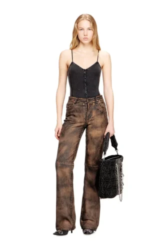 t-ley Body tanga din tricou cu nervuri marmorat