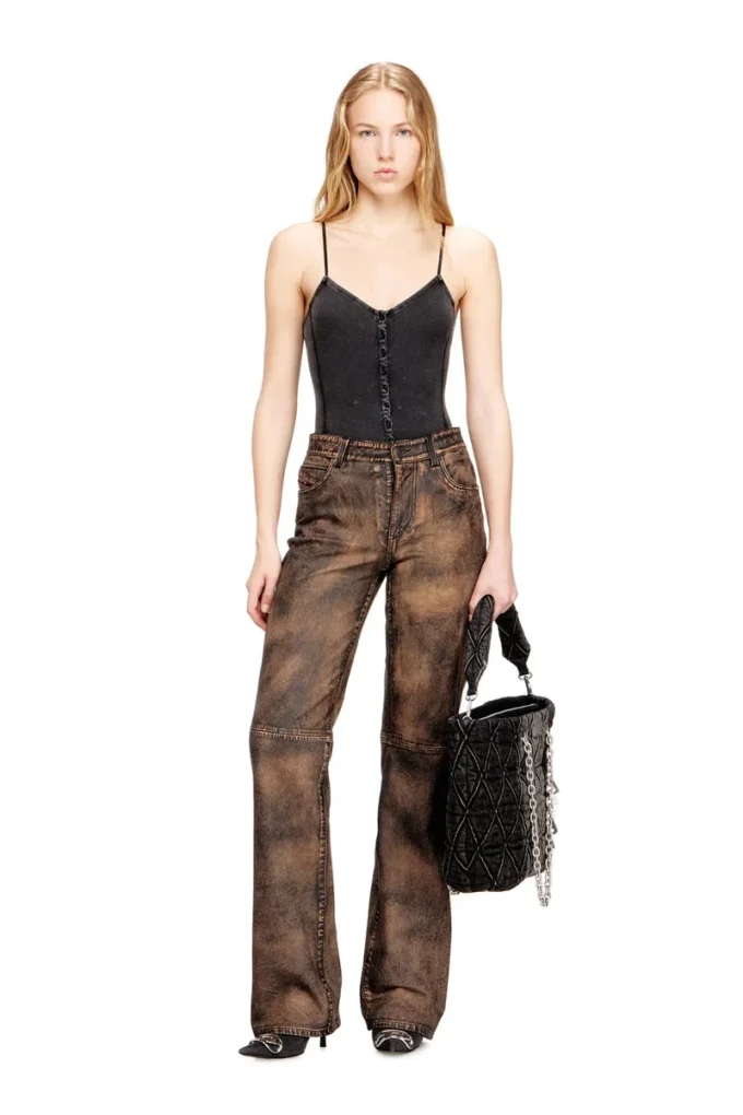 t-ley Body tanga din tricou cu nervuri marmorat