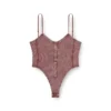 t-ley Body tanga din tricou cu nervuri marmorat